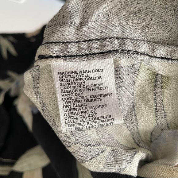 Tommy Bahama 100% Silk Black Orchid Floral Hawaiian Camp Shirt Sz L Button Down - Picture 6 of 8